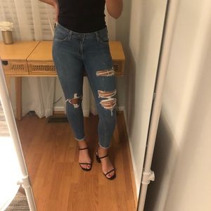 Just Black Ripped Skinny Jeans